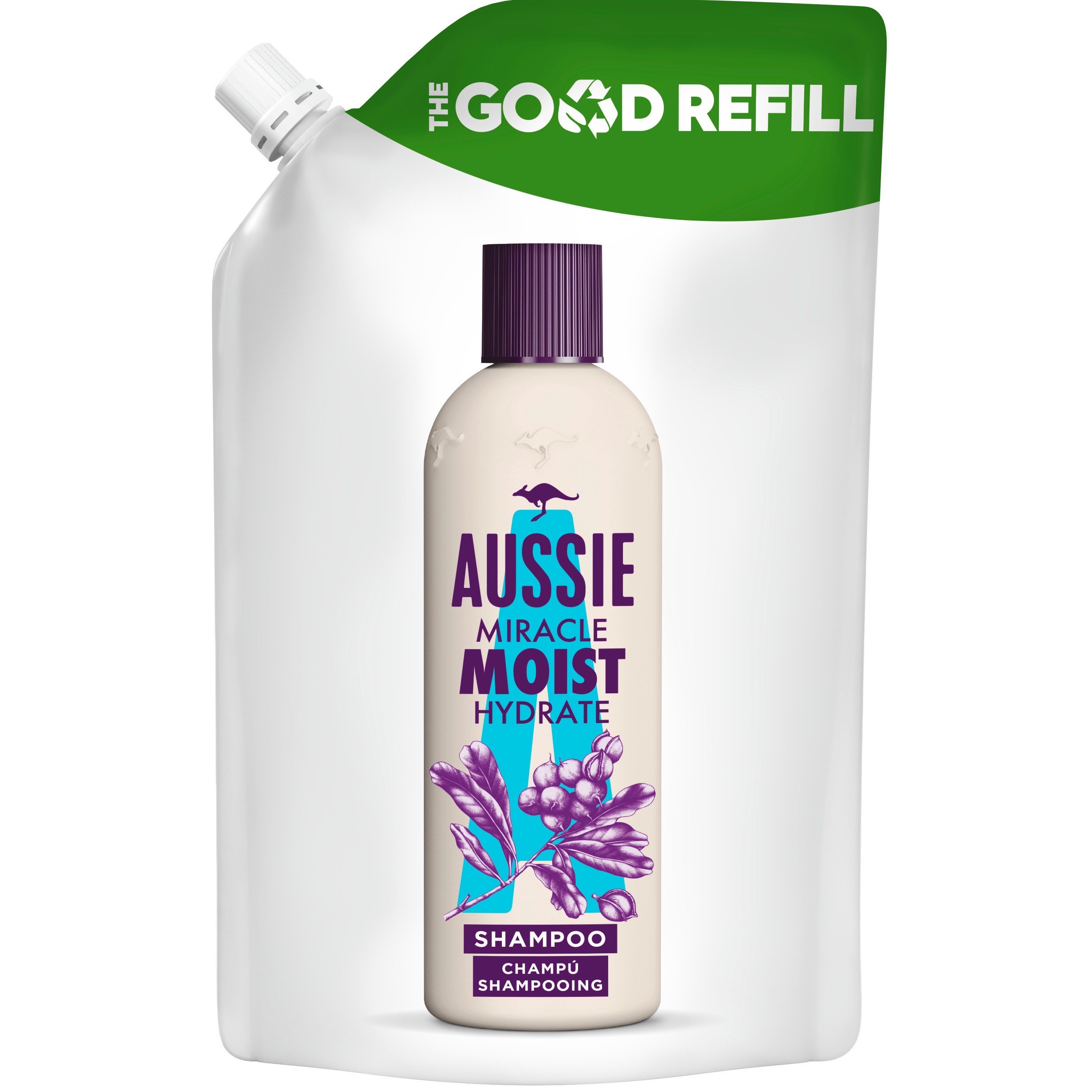 Aussie Miracle Moist Shampoo Refill 480 ml