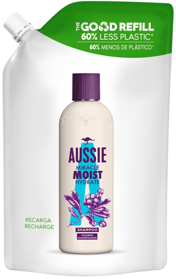 Aussie Miracle Moist Moisturising Shampoo Good Refill 480ml