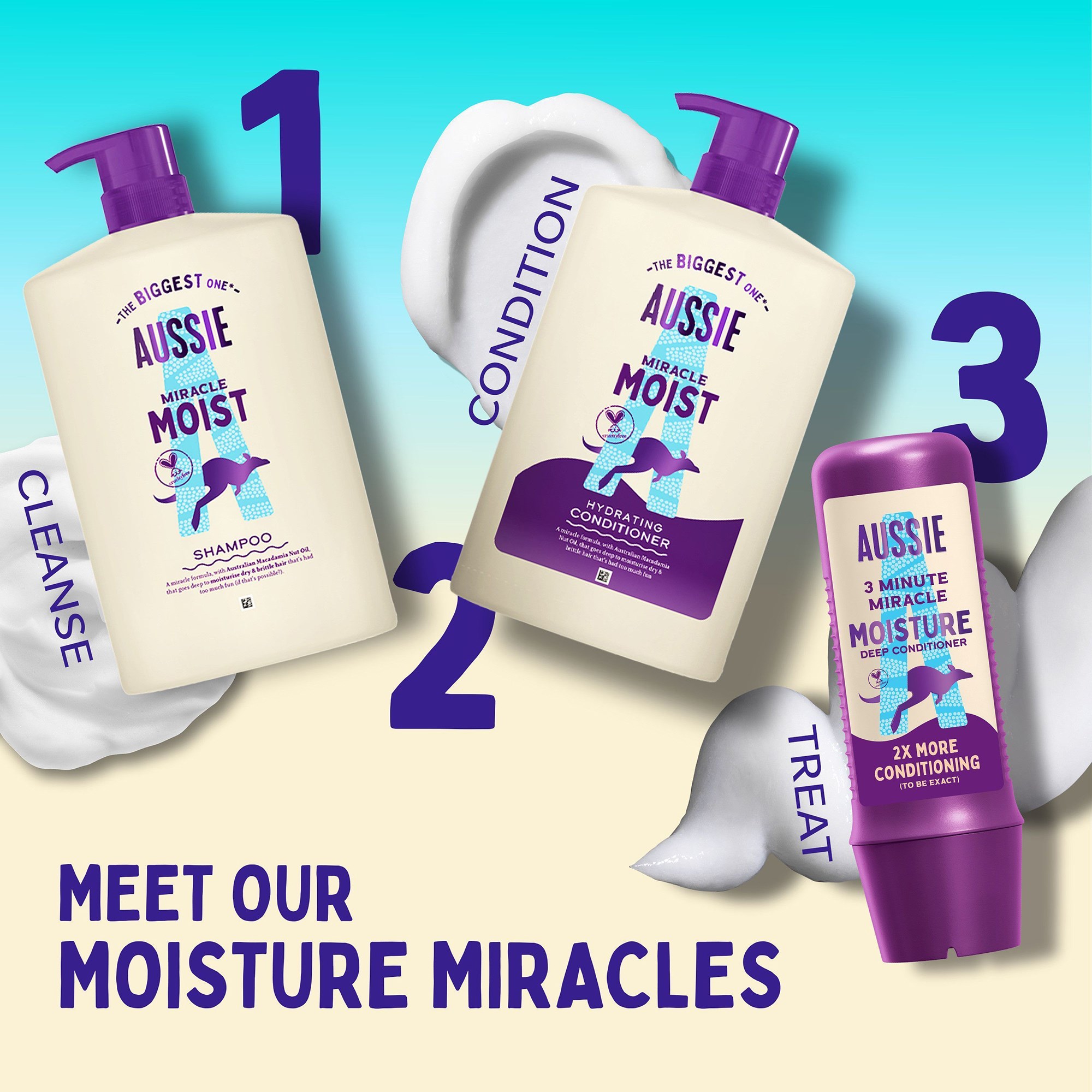 Aussie Miracle Moist Shampoo 1000 ml (obrázok 8)