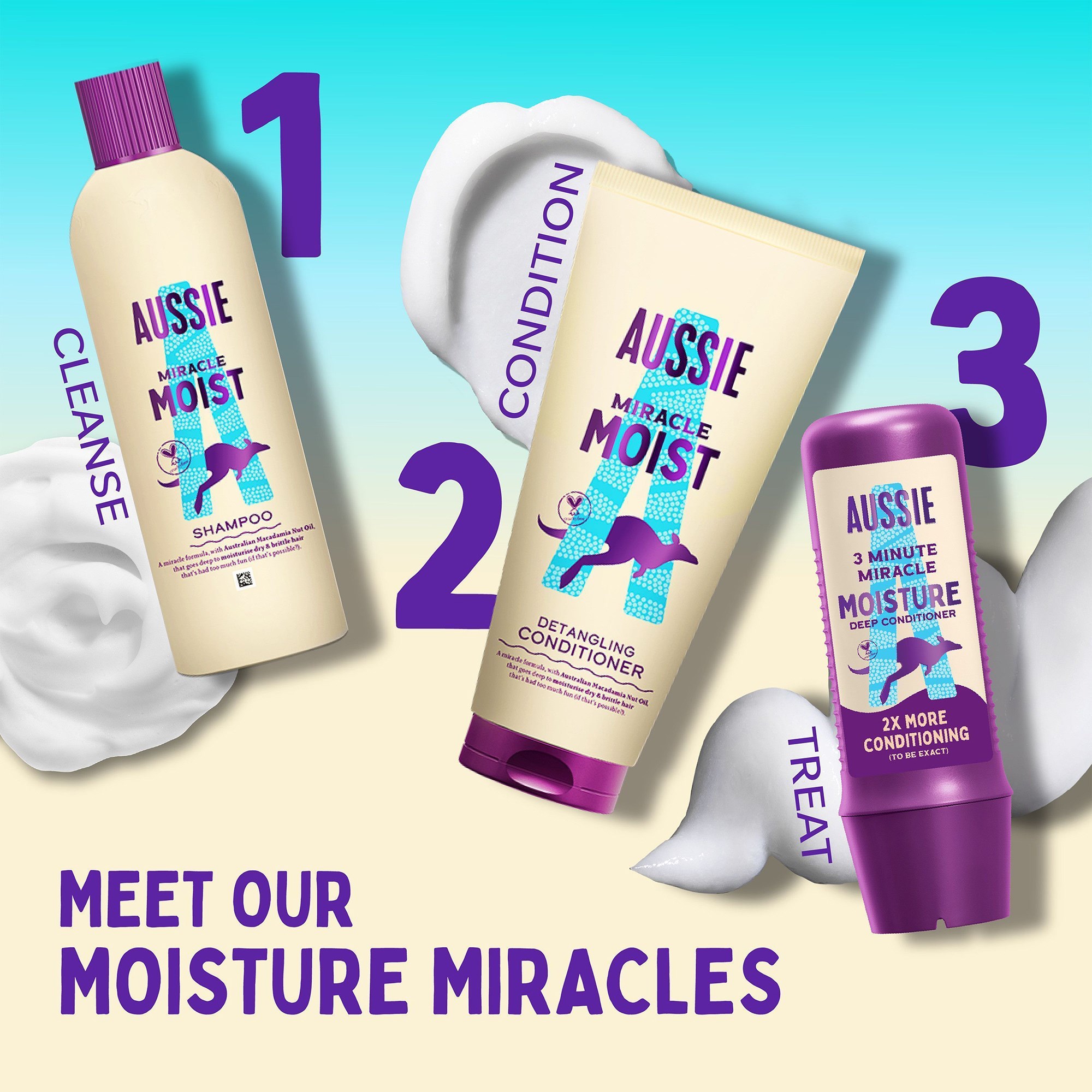 Aussie Miracle Moist Shampoo 400 ml (obrázok 8)