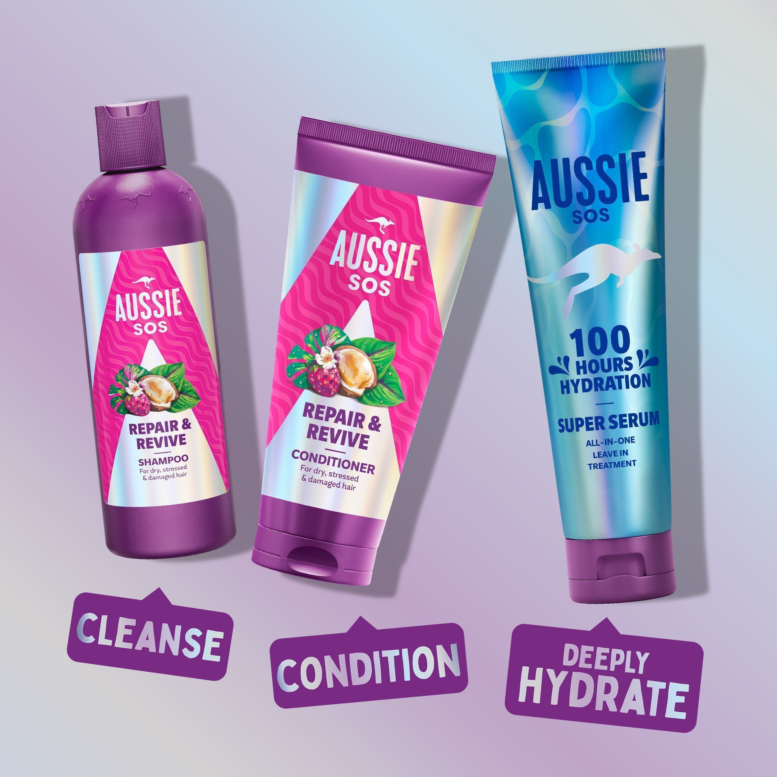 Aussie SOS Repair & Revive Shampoo 300 ml (obrázok 8)
