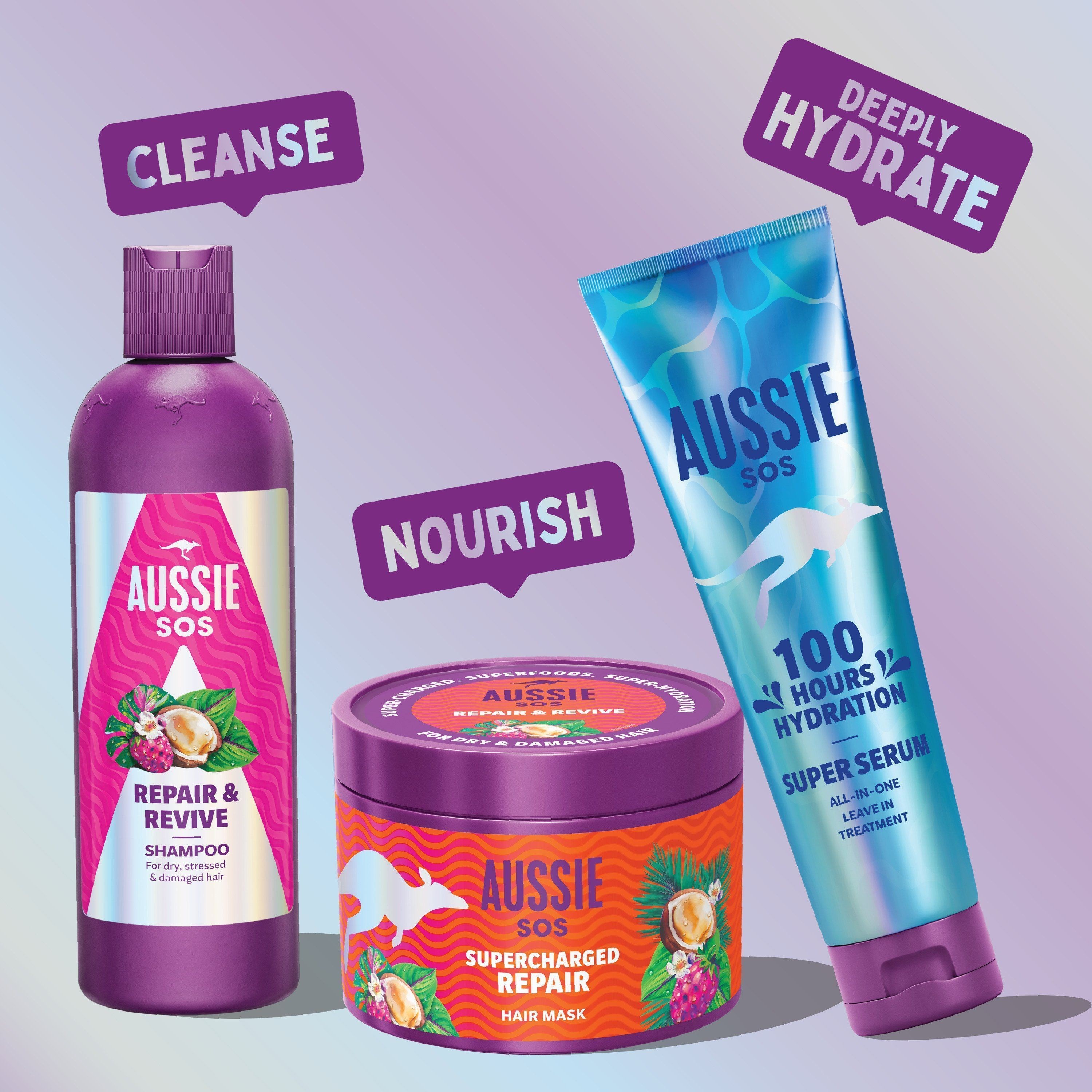 Aussie SOS Supercharged Repair Hair Mask 500 ml (obrázok 8)