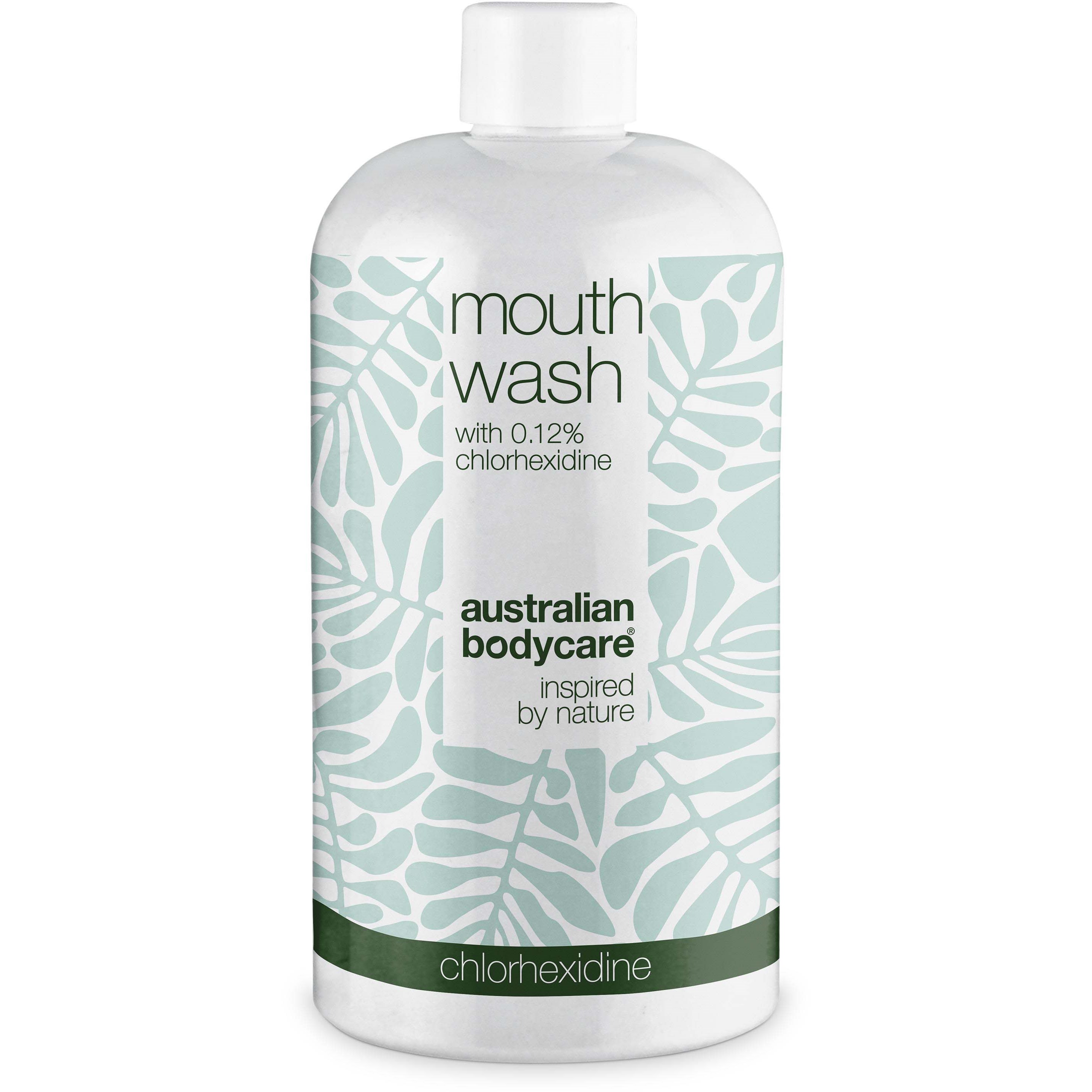 Klorhexidin mundskyl 0,12% med Tea Tree Oil â Mundskyllevæske til daglig pleje af ømt tandkød, paradentose og dårlig ånde