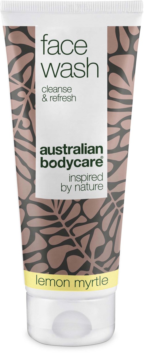 Australienskt kroppsvård ansiktstvätt med citronmyrten, för att rengöra och fräscha huden.