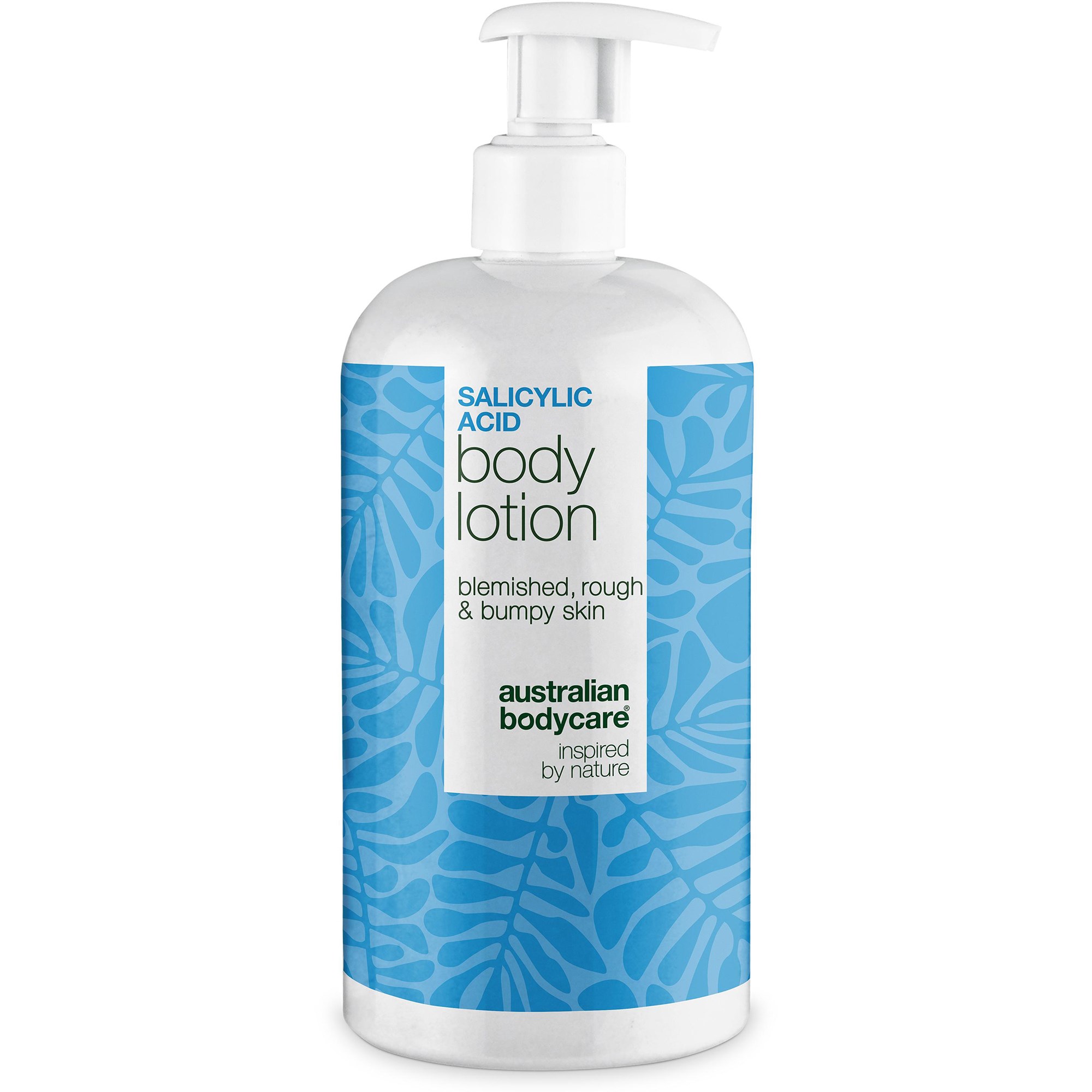 Body Lotion med salicylsyre - mod bumser og tør hud â Body lotion med salicylsyre eksfolierer, fugter og reducerer bumser, uren hud og tørre områder. Perfekt til daglig hudpleje. - 500 ml / 1 stk.