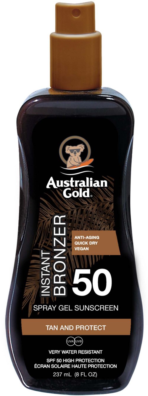 Australian Gold SPF 50 Spray Gel with Bronzer 237 ml