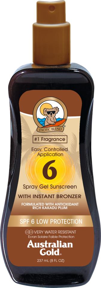 Australian Gold SPF 6 Spray Gel with Bronzer 237 ml