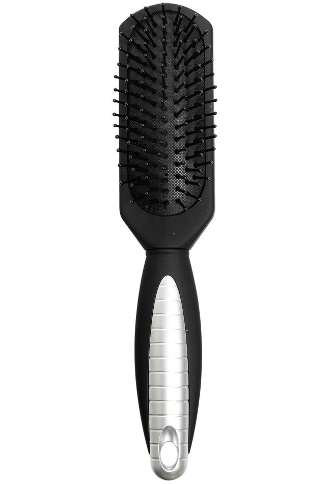 Avalea Hairbrush oval, matte black/ silver 24,5cm
