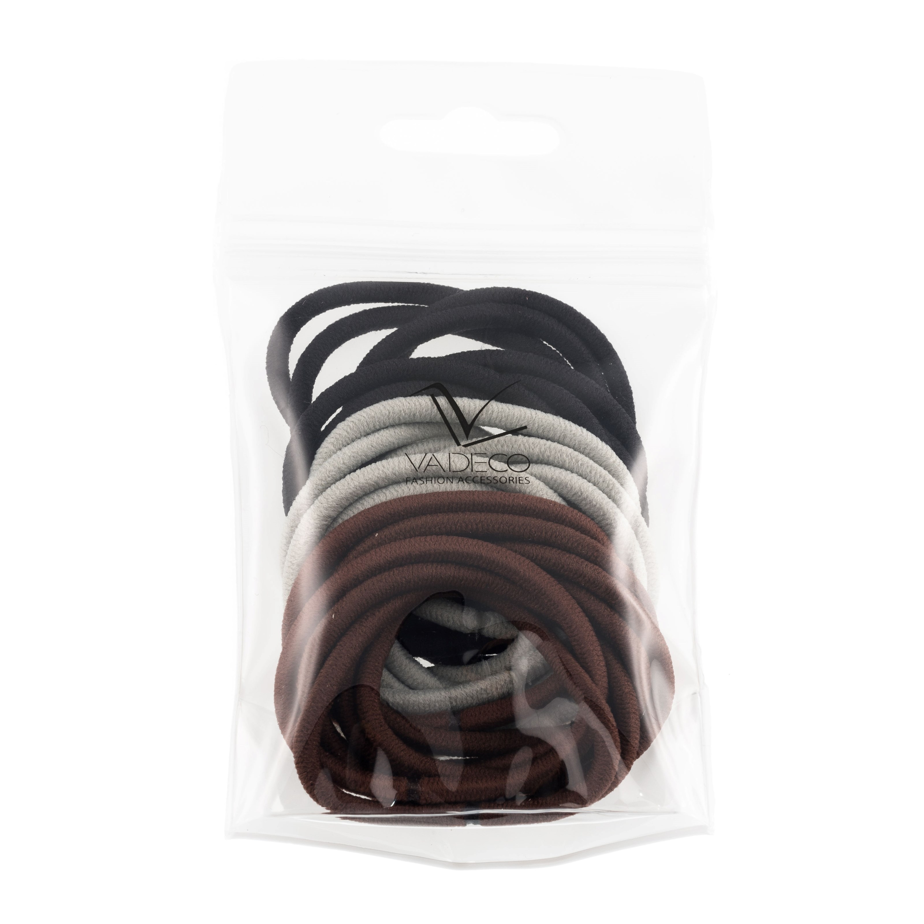 Avalea Hårelastikker Sort/Grå/Brun