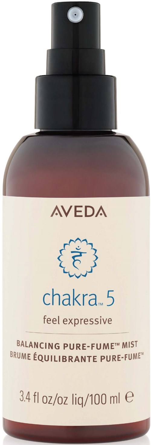 Aveda chakra 5 tasoittava sumutin, tarkoitettu tunteiden tasapainottamiseen, suihkuttaen.