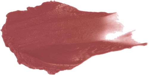 Vaaleanruskea huulipunan sivellin valkoisella taustalla.
