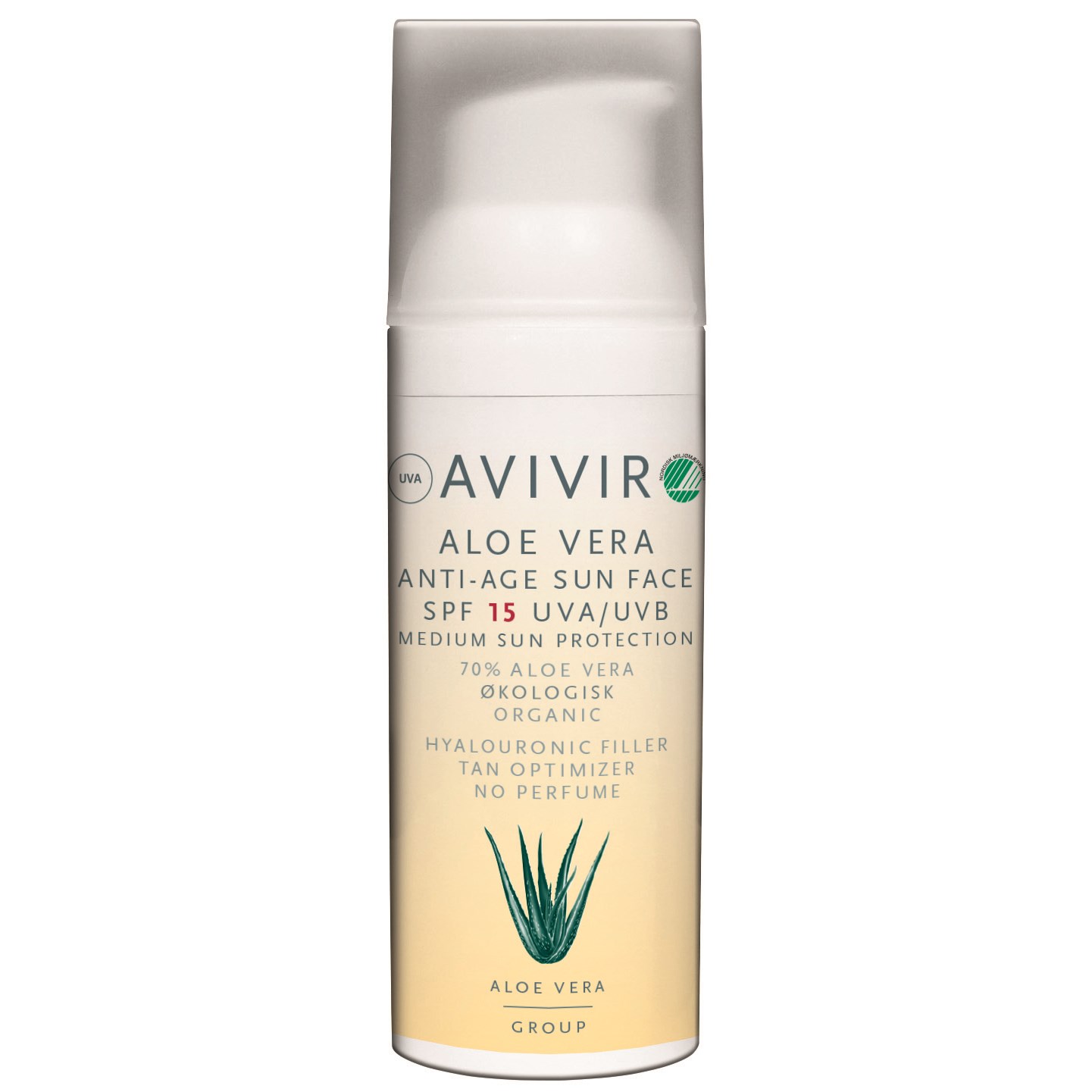 Läs mer om AVIVIR Aloe Vera Anti-Age Sun Face SPF15 50 ml