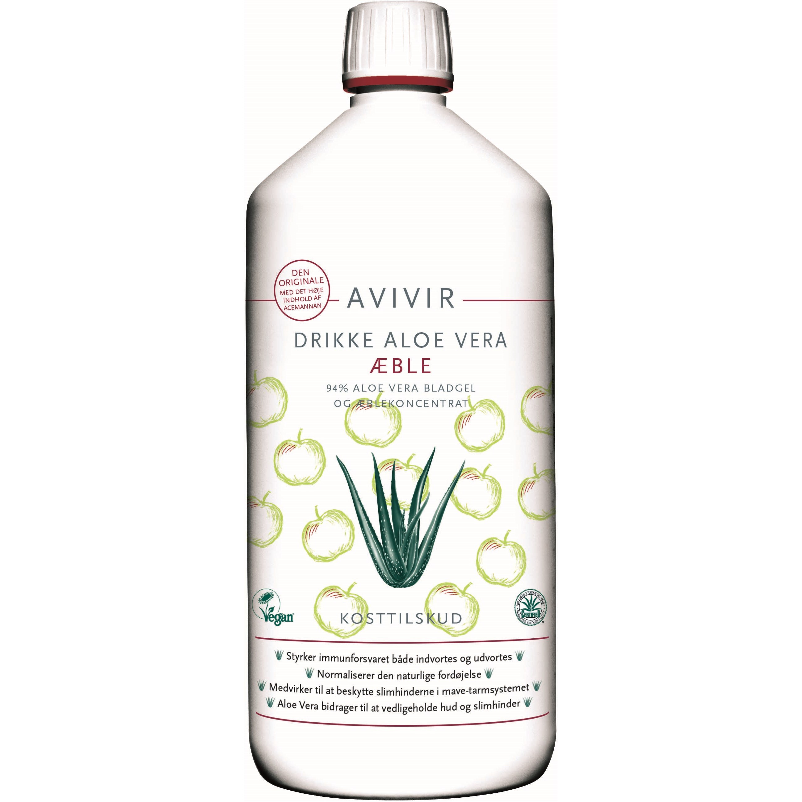 AVIVIR Aloe Vera Juice Apple 1000 ml