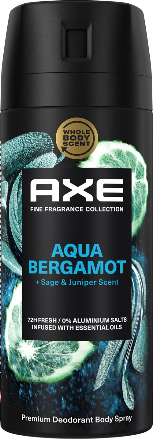 Axe 72h Fine Fragrance Aqua Bergamot Deodorant Bodyspray 150 ml