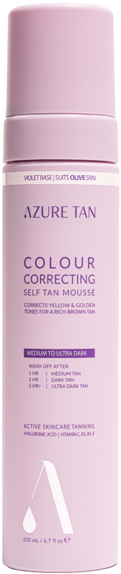 Azure Tan Self Tan Mousse Violet Base Medium To Ultra Dark