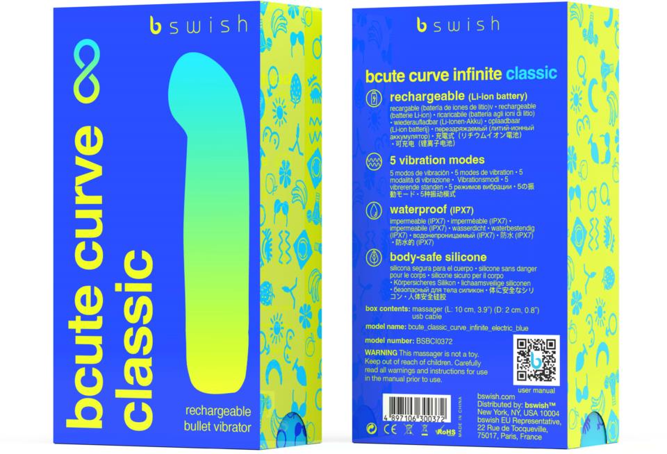 B Swish Bcute Classic Curve Infinte Blue G-spot Vibrator