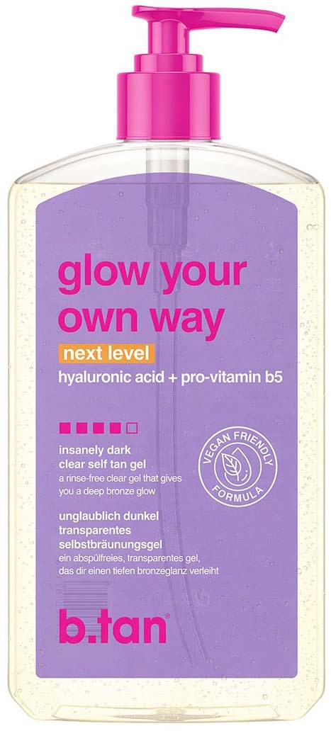 b.tan Glow Your Own Way Clear Self Tan Gel Next Level 473 ml