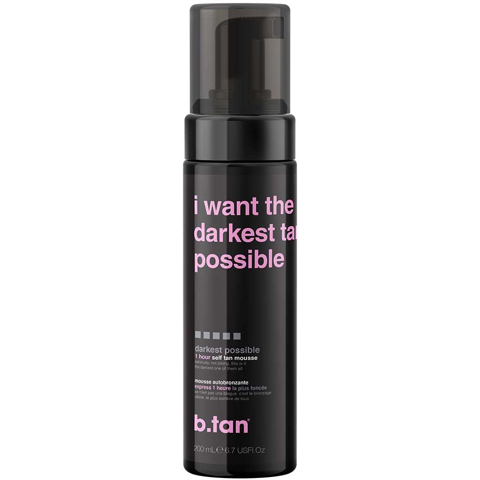 Läs mer om b.tan I Want The Darkest Tan Possible Self Tan Mousse 200 ml