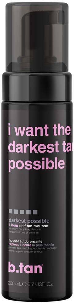 b.tan I Want The Darkest Tan Possible Self Tan Mousse 200 ml