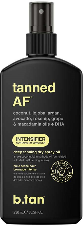 b.tan Tanned AF Intensifier Deep Tanning Dry Spray Oil 236 ml