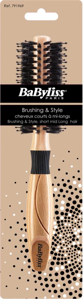 BaByliss 791967 Brushing & Style Boar Bristle Brush 18mm