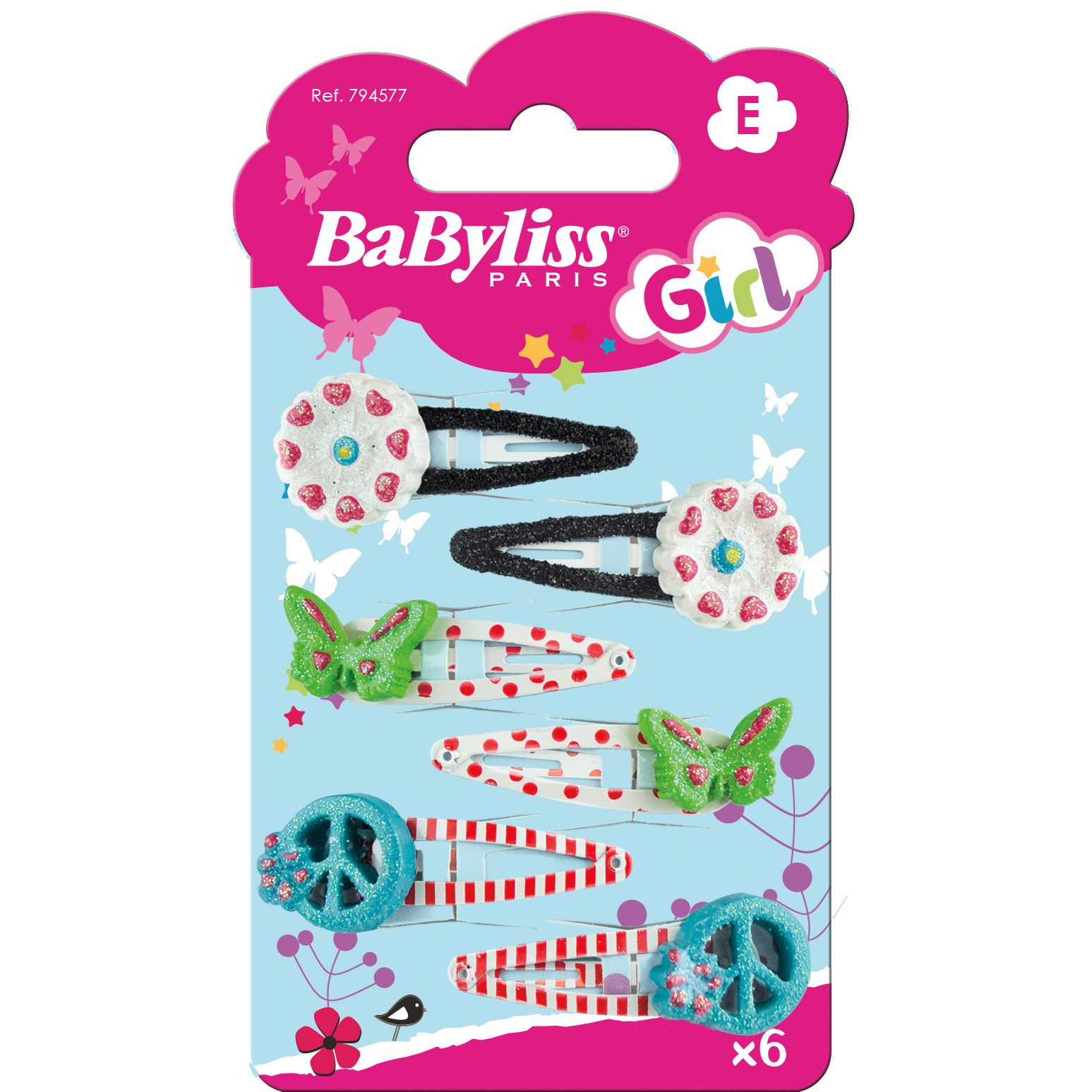 BaByliss Paris Accessories Girl 794577 Hårklemmer 6 stk. Kids billede