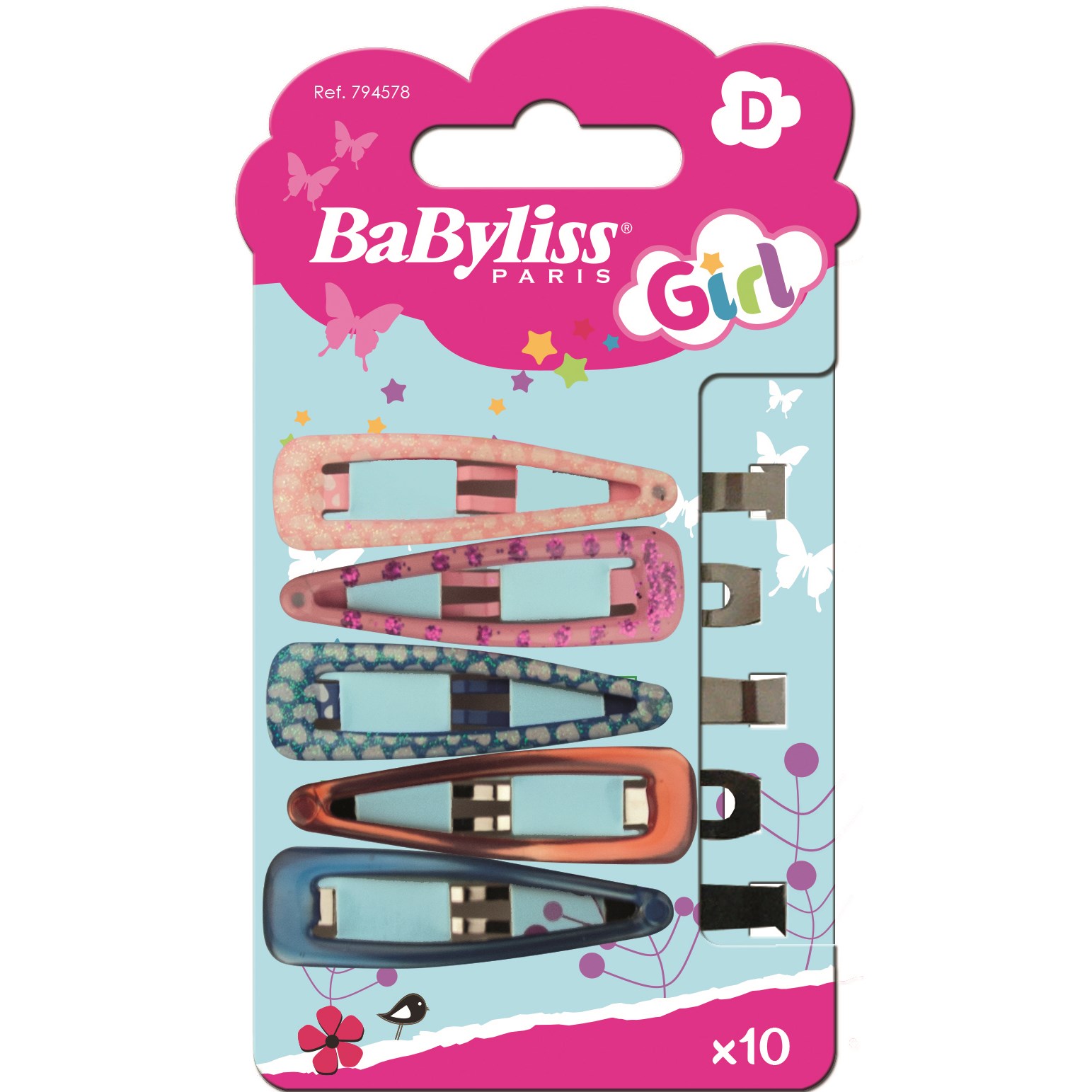 Bilde av Babyliss Paris Accessories 794578 Hair Clips Kids 10 St