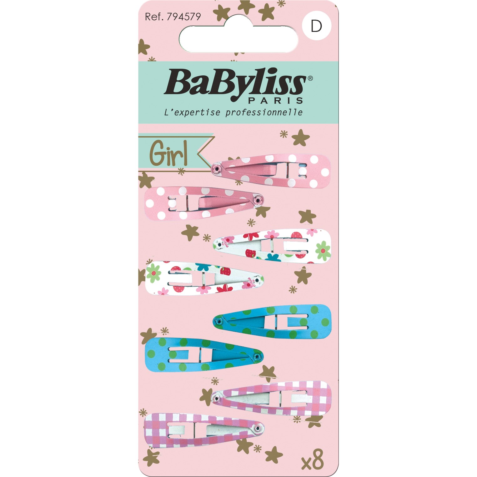 Produktfoto för BaByliss Paris Accessories 794579 Hårklämma 8 st kids