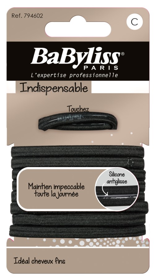 BaByliss Paris Accessories BaByliss Paris Accessories Indispensable 794602 Svart snodd 9 st anti-glid