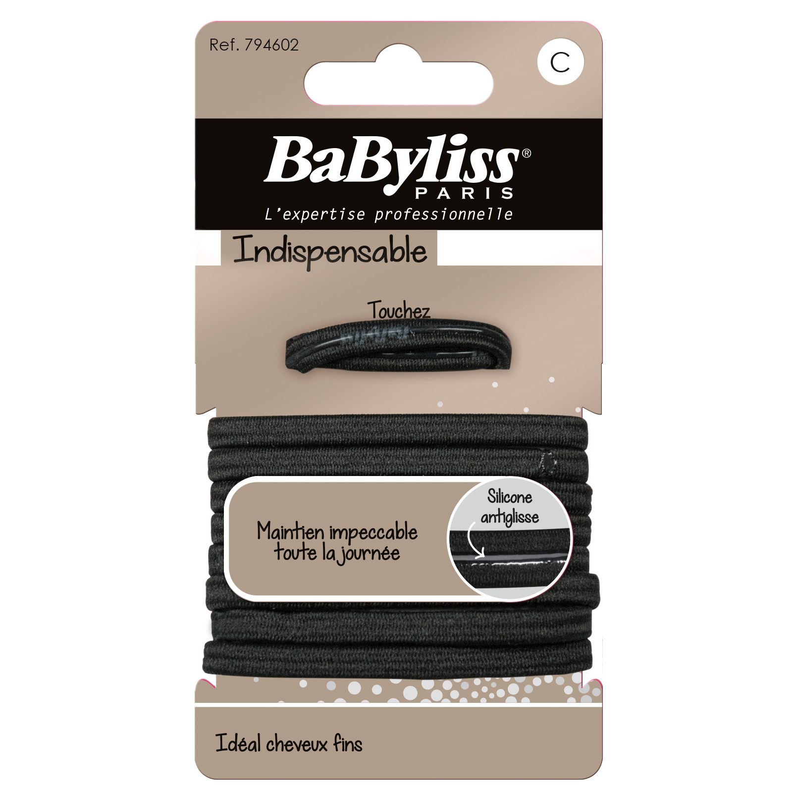 BaByliss Paris Accessories Indispensable 794602 Hårelastikker Sor billede