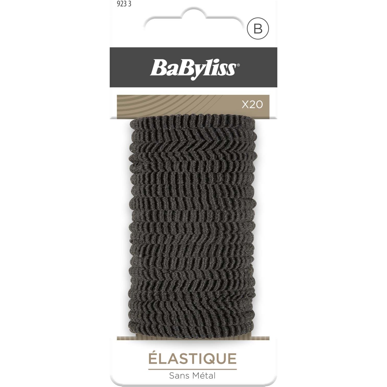 Läs mer om BaByliss Paris Accessories Elastic Hair Ties Black 20 st