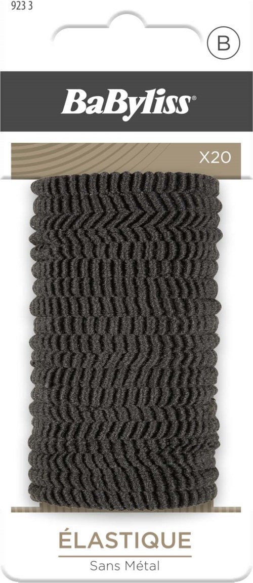 BaByliss Paris Accessories Elastic Hair Ties Black 20 st