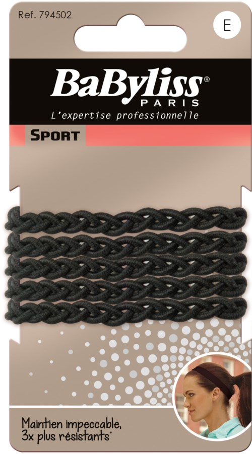 BaByliss Paris Accessories Sport Braided Elastics 5 St