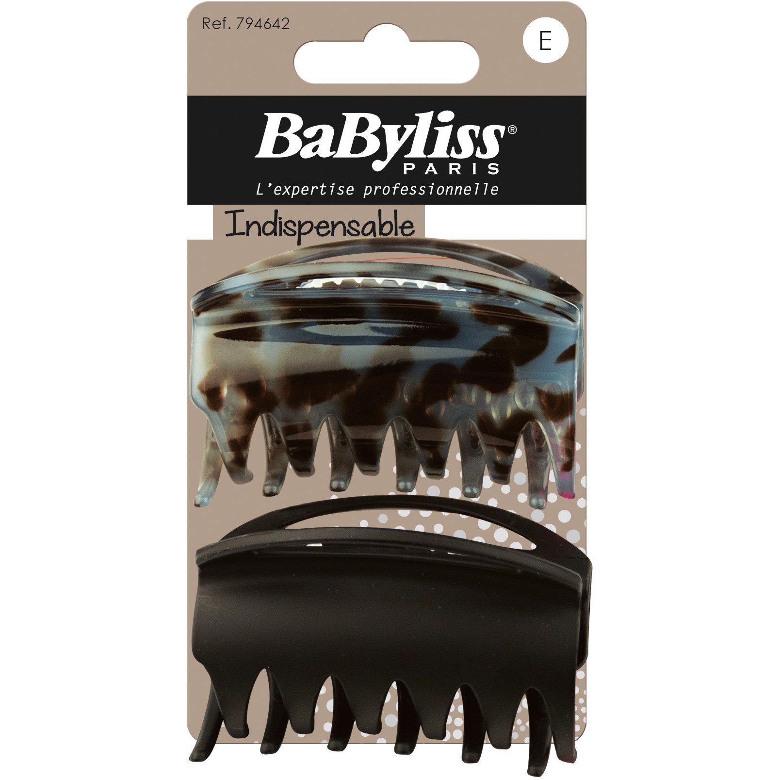 BaByliss Paris Accessories Indispensable Hårklemme Non-Slip 2 stk