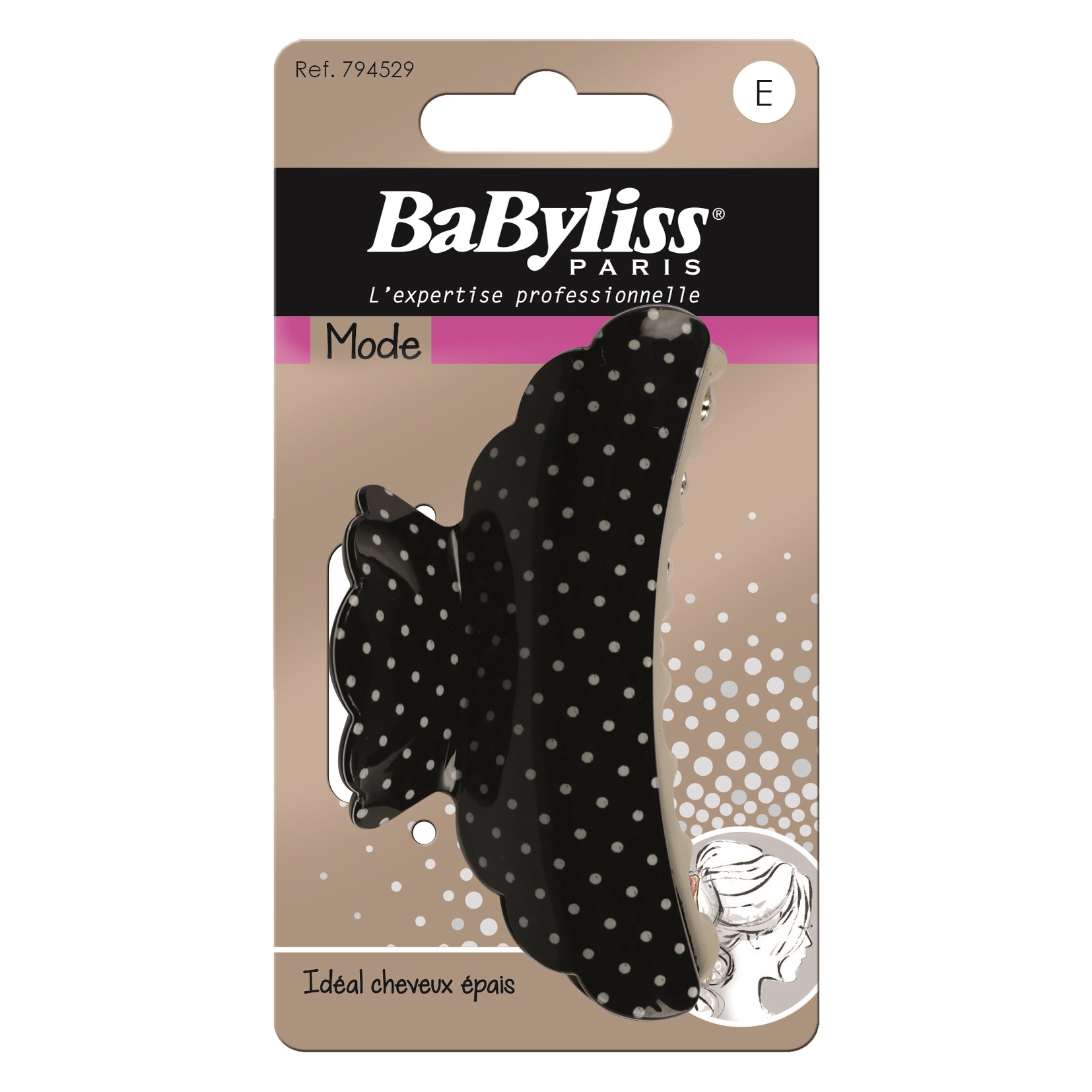 Bilde av Babyliss Paris Accessories 794529 Croco Hair Clip Dots