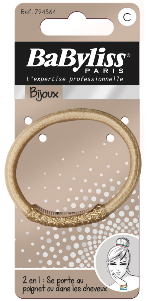 BaByliss Paris Accessories Bijoux Hårelastik Med Guldtråd