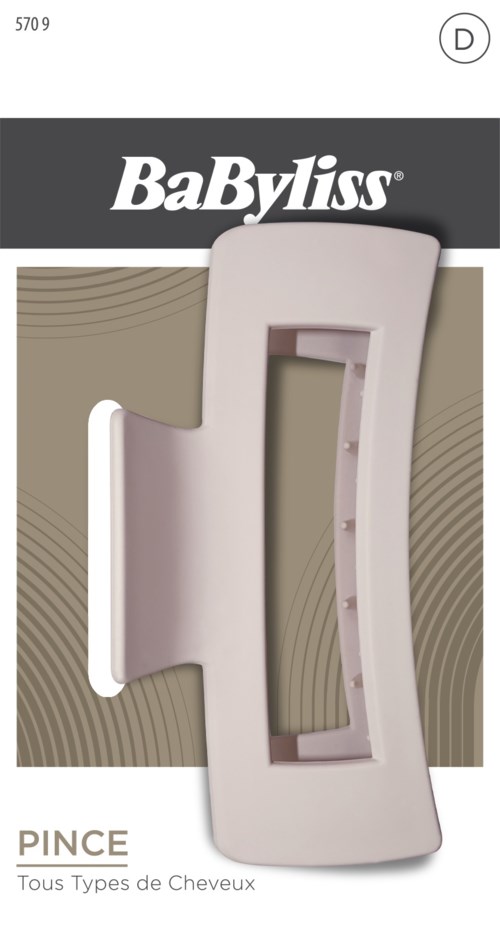 Een roze haarspeldenhouder met verstelbare maat, in verpakking met merknaam BaByliss en producttype.