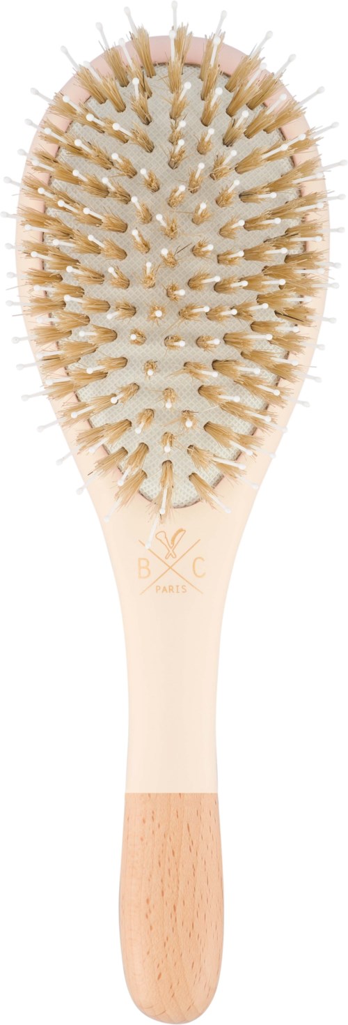 BACHCA Hair Kit Brush Boar and Nylon + wooden mirror + cotton pouch