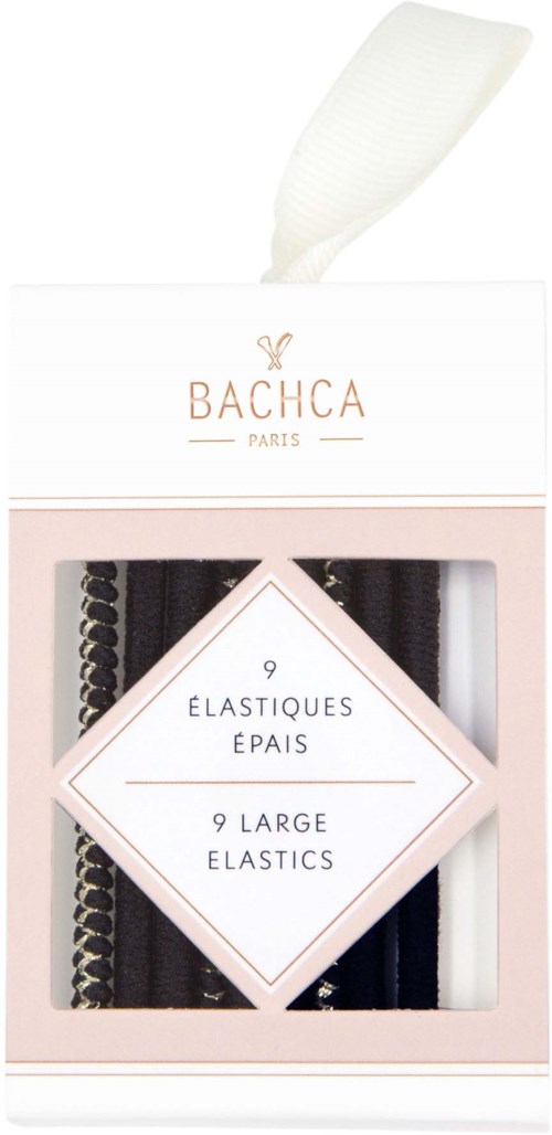 BACHCA Large elastics x9 black and lurex