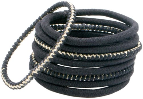 BACHCA Large elastics x9 black and lurex