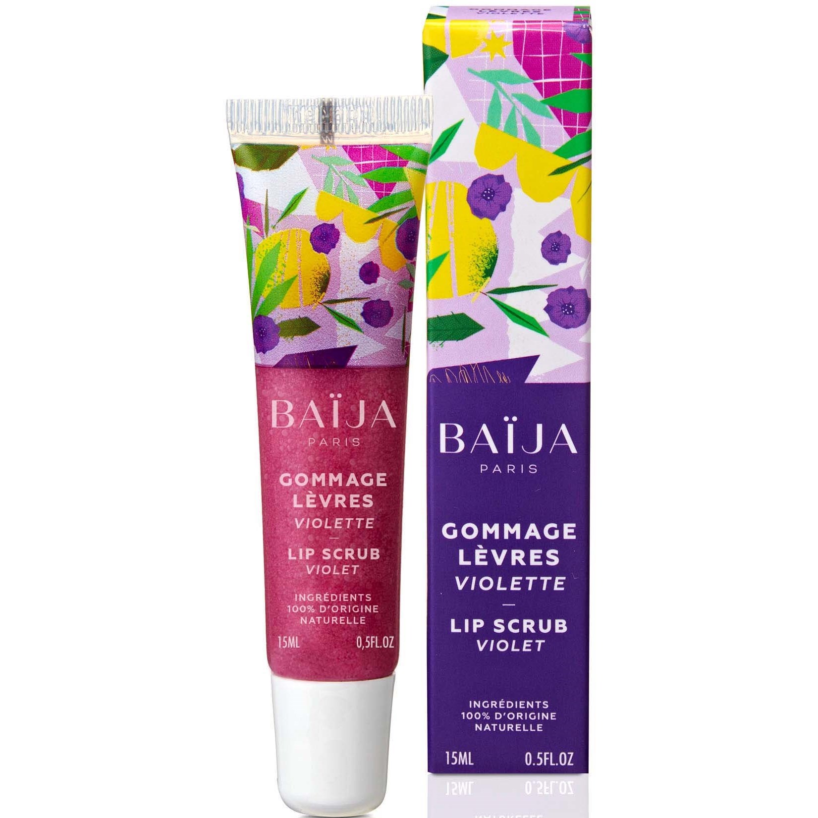Läs mer om Baïja 100% Nature - Lips & Match Lip Scrub Violette 15 ml