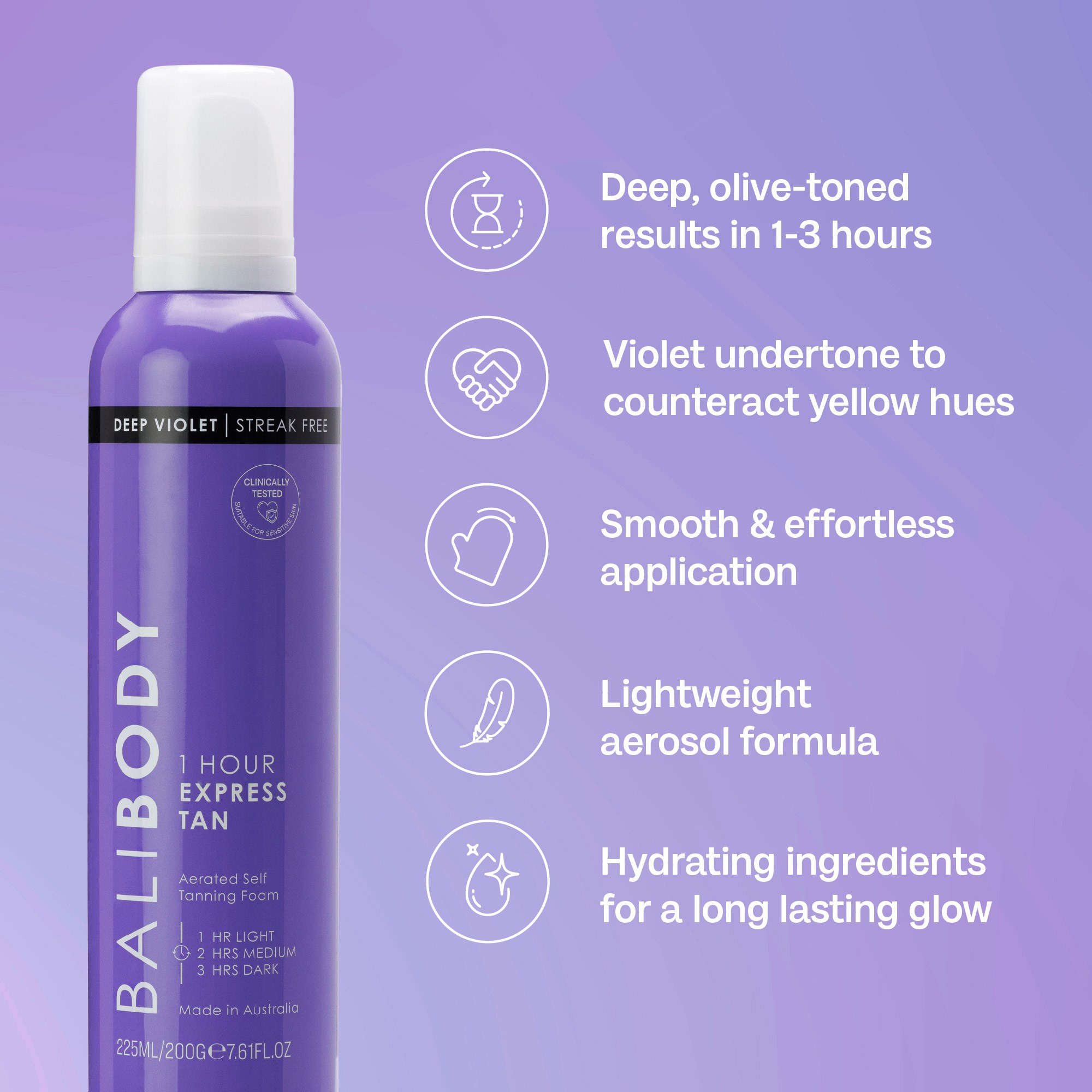 Bali Body Deep Violet Express Self Tan 225 ml (obrázok 6)