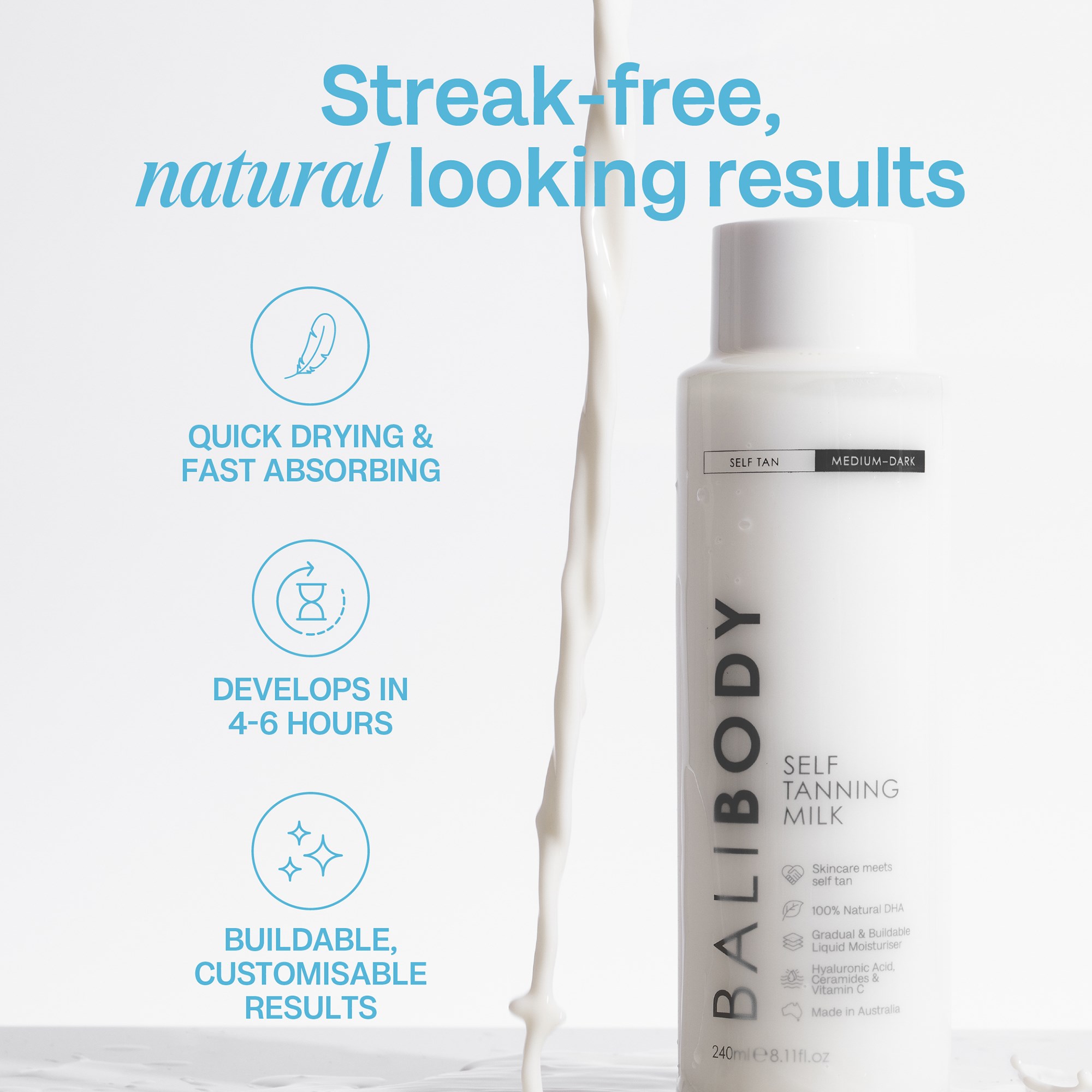 Bali Body Self Tan Body Milk 240 ml (obrázok 9)
