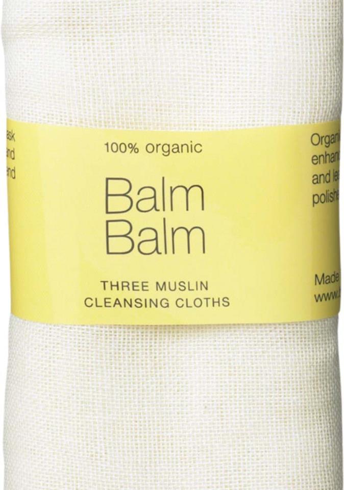 Balm Balm Organic Muslin Face Cloths 3 pcs