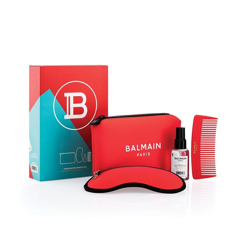 Balmain Limited Edition Cosmetic Bag  Red
