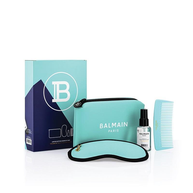 Balmain Limited Edition Cosmetic Bag  Turquoise