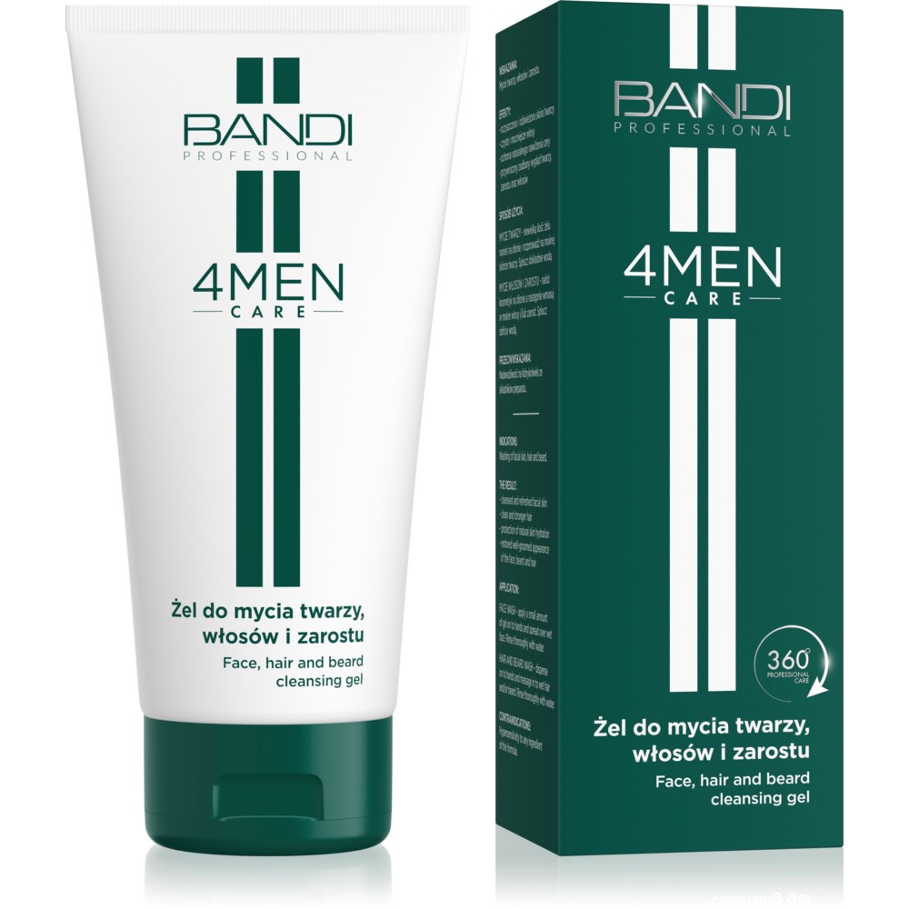 Bandi Bandi 4MEN Care Face, hair and beard cleansing gel 150 ml