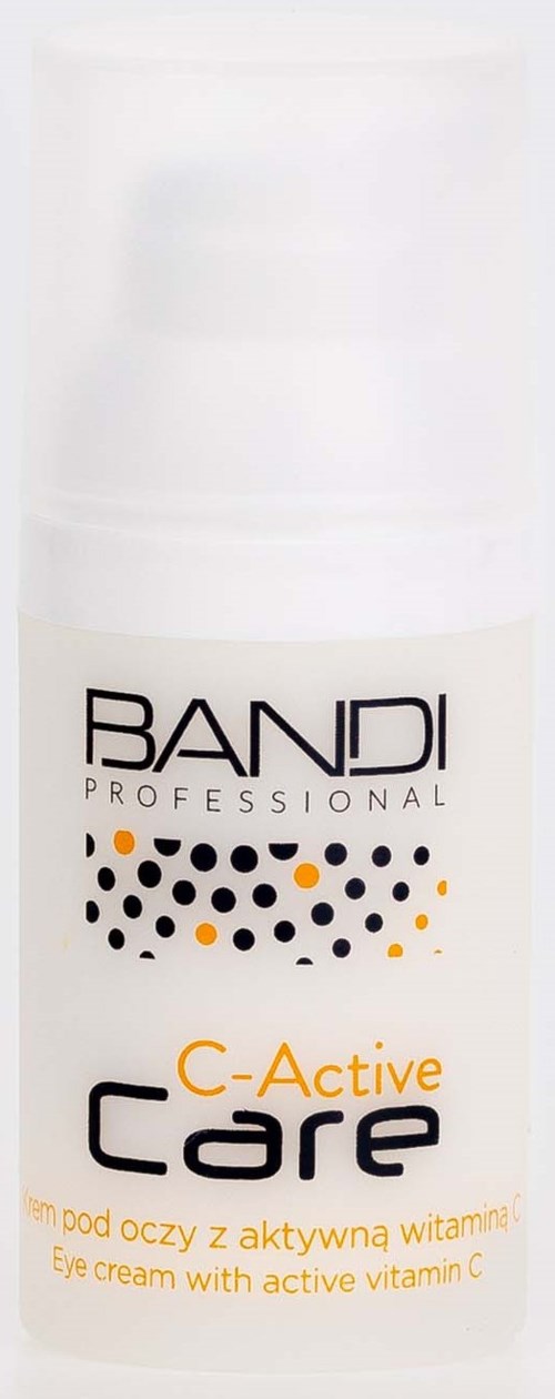 BANDI Professional C-Active Care krem pod oczy z aktywnym witaminą C w białej butelce.