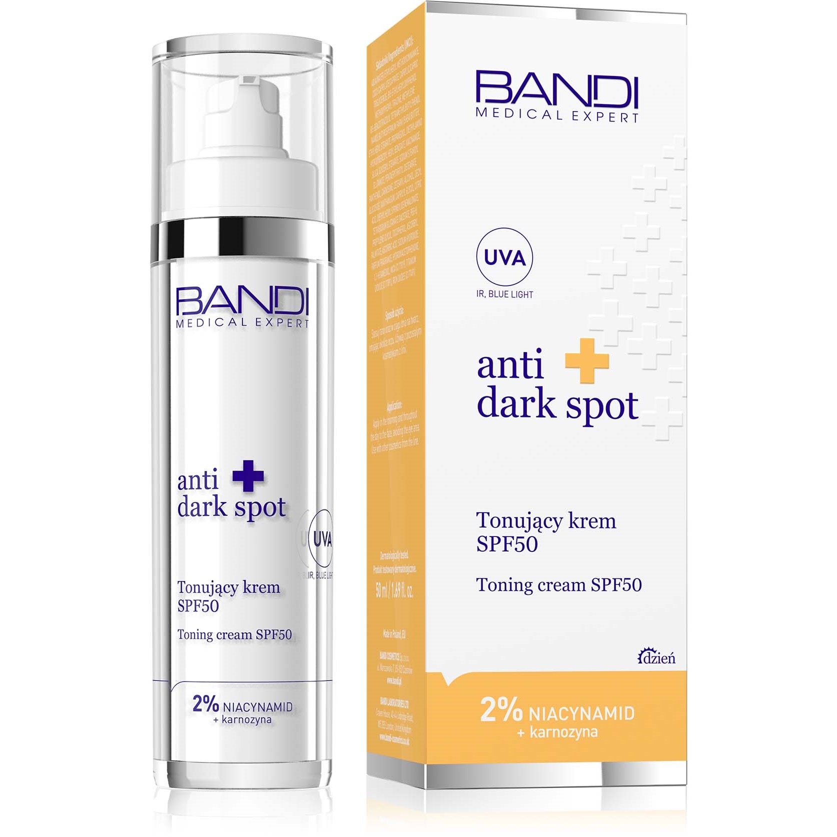 Läs mer om Bandi MEDICAL anti dark spot Toning cream SPF50 50 ml