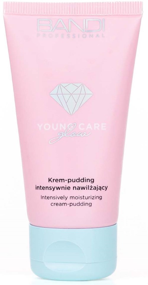 Różowa tubka Bandi Professional Young Care, oznaczona jako intensywnie nawilżająca pudding-krem.